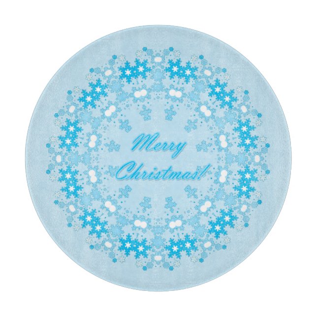 frohe Weihnachten Schneidebrett (Vorderseite)