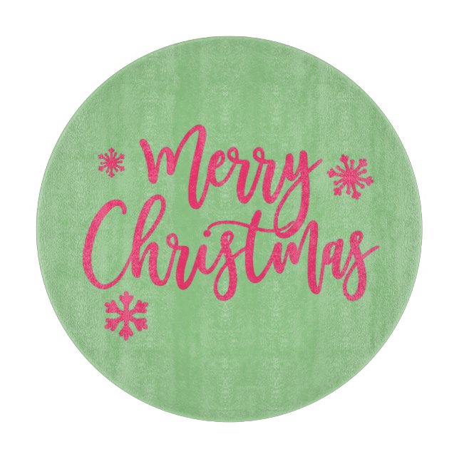 Frohe Weihnachten Schneidebrett (Vorderseite)