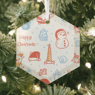 Frohe Weihnachten & schöne Feiertage Winter Person Ornament Aus Glas