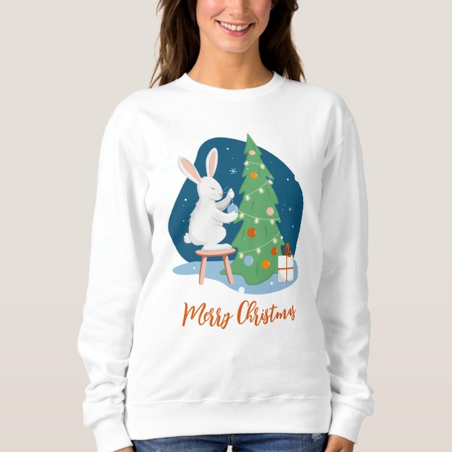 Frohe Weihnachten schöne Winter Sweatshirt (Vorderseite)