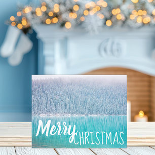Frohe Weihnachten Schöner Winter See Custom