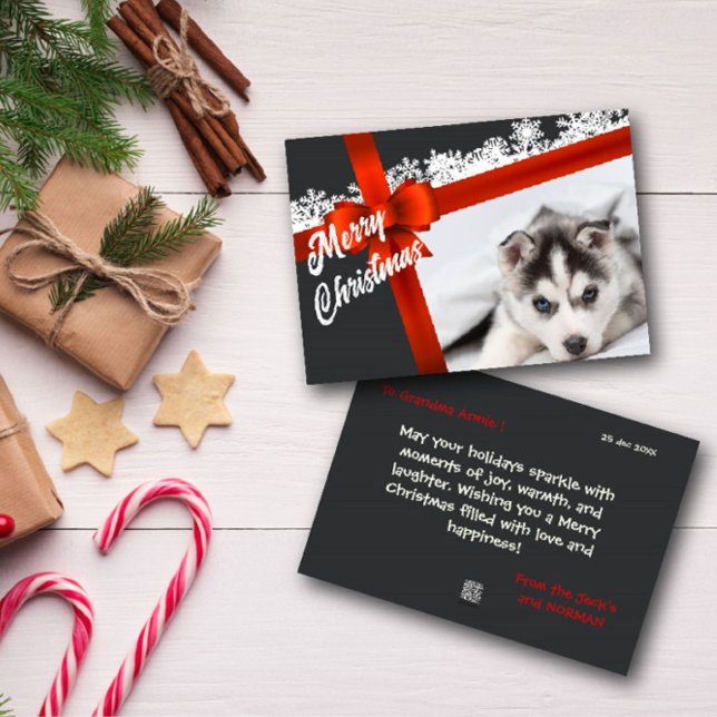 Frohe Weihnachten Schönes Foto Grußkarte (Von Creator hochgeladen)