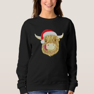 Frohe Weihnachten Schottische Hochland-Kuh-Weihnac Sweatshirt