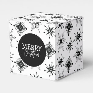 Frohe Weihnachten Schrift Schwarz Schneeglöckchen  Geschenkschachtel