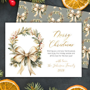 Frohe Weihnachten Schrift Wasserfarbe Gold Bogen K