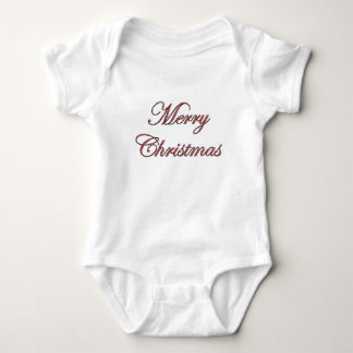Frohe Weihnachten Schriftzug in rotem Glitter Baby Strampler