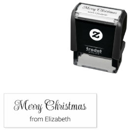 Frohe Weihnachten Schriftzug von Ihrem Namen Permastempel