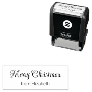 Frohe Weihnachten Schriftzug von Ihrem Namen Permastempel