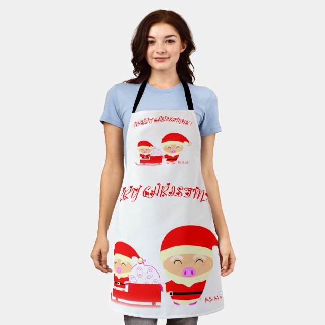 Frohe Weihnachten Schürze (Getragen)