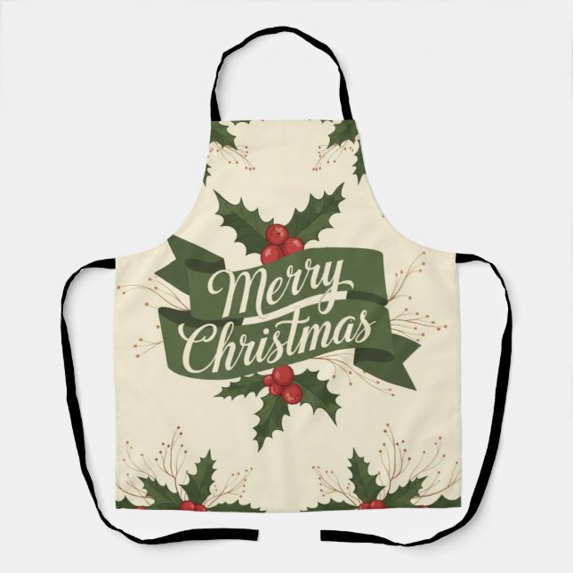 Frohe Weihnachten Schürze (Vorderseite)