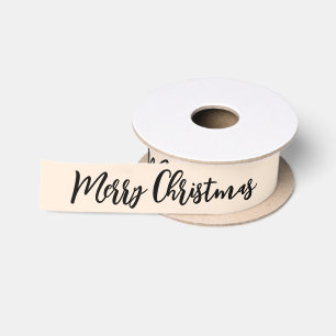 Frohe Weihnachten Schwarz-Weiß-Weihnachten Satinband