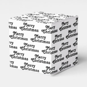 Frohe Weihnachten Schwarz-weißes Weihnachtsgesche Geschenkschachtel