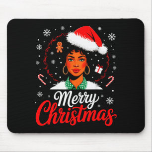 Frohe Weihnachten schwarze Frauen afroamerikanisch Mousepad