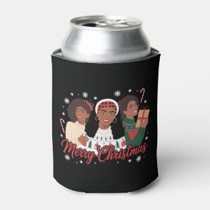 Frohe Weihnachten schwarze Königin Mädchen afrikan Dosenkühler