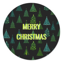 Frohe Weihnachten! Schwarze und grüne Weihnachtsba