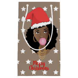 Frohe Weihnachten Schwarze Weihnachtsmannmütze, Gu Kleine Geschenktüte