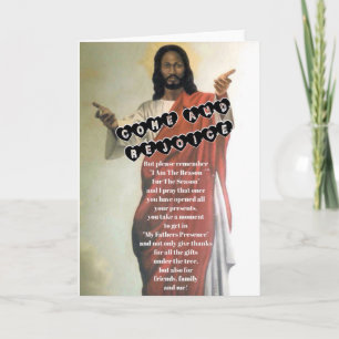 Frohe Weihnachten Schwarzer Jesus Karte