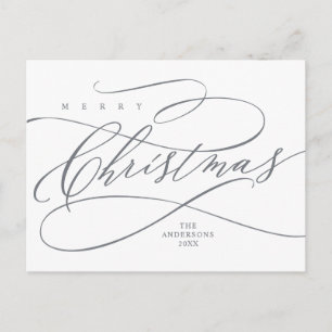 Frohe Weihnachten, Seasons Grußkalligraphie Postkarte