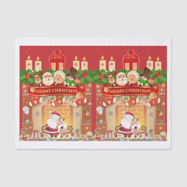 Frohe Weihnachten  Seidenpapier (Vorderseite)