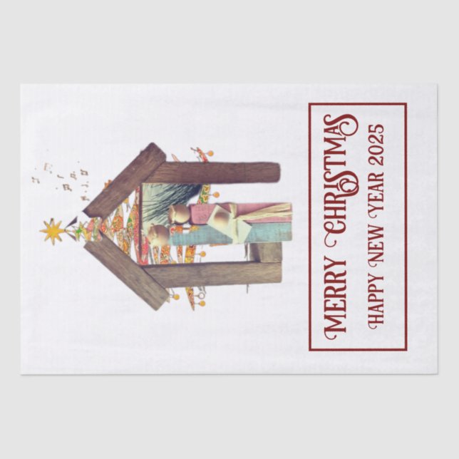 Frohe Weihnachten! Seidenpapier (Vorderseite)