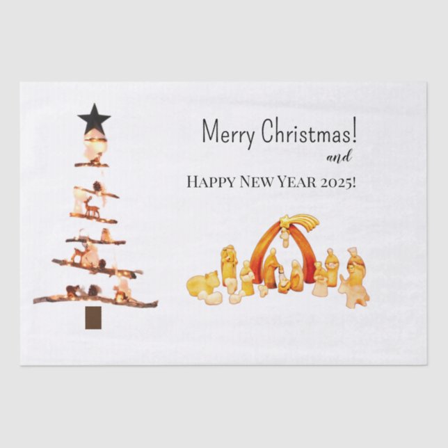 Frohe Weihnachten! Seidenpapier (Vorderseite)