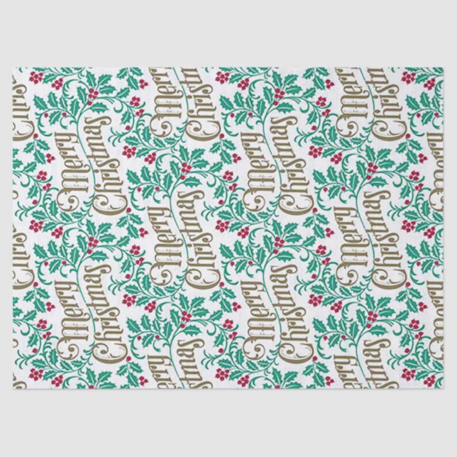 "Frohe Weihnachten" Seidenpapier (Vorderseite)