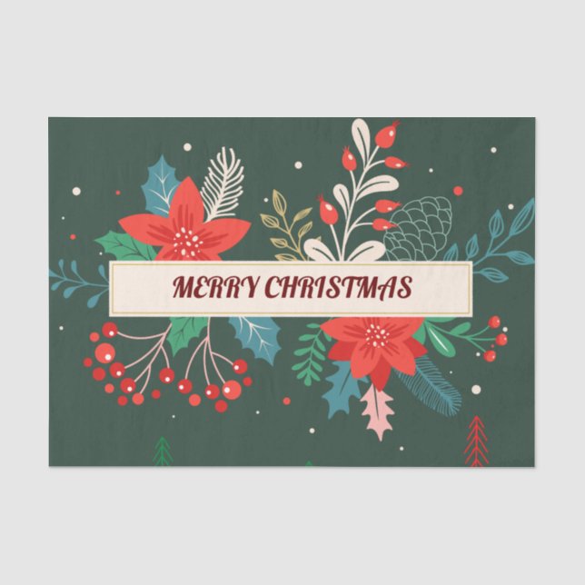 Frohe Weihnachten Seidenpapier (Vorderseite)