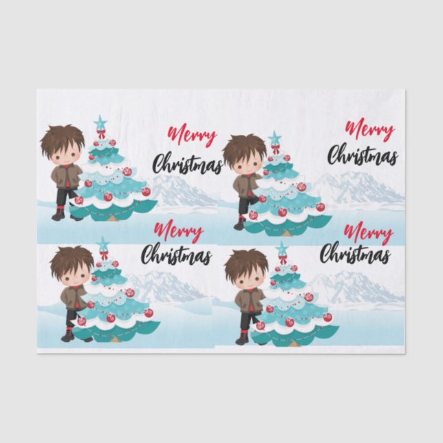 Frohe Weihnachten Seidenpapier (Vorderseite)