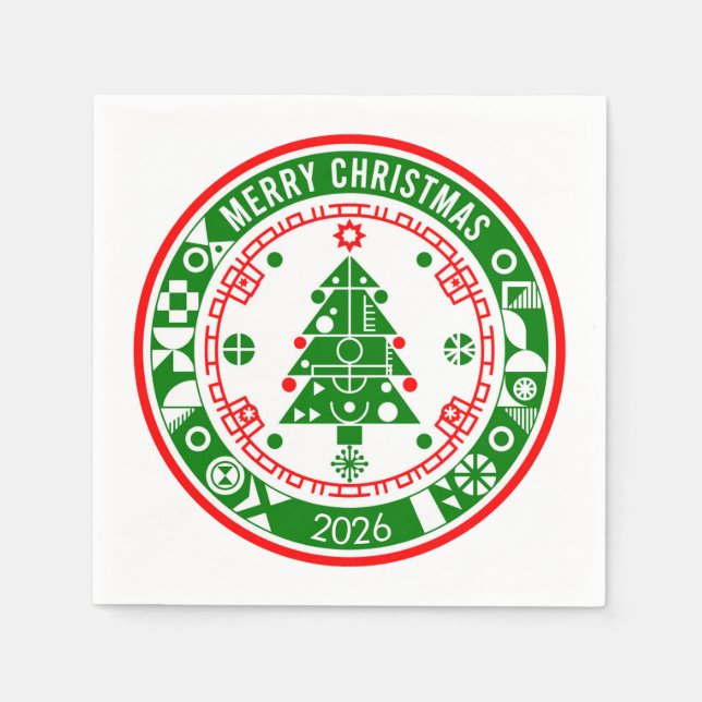 Frohe Weihnachten Serviette (Vorderseite)