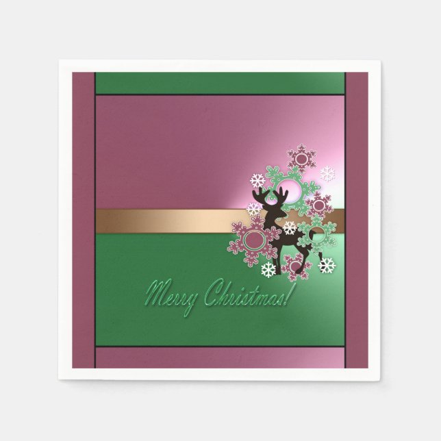 Frohe Weihnachten! Serviette (Vorderseite)