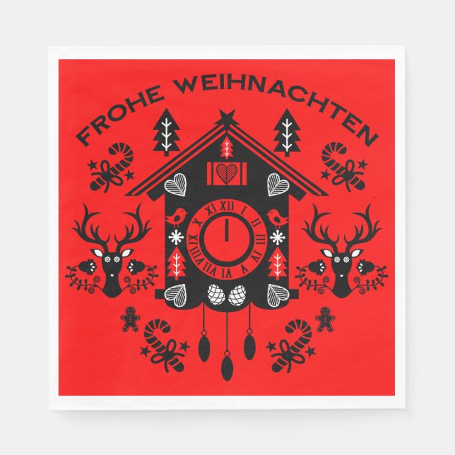 Frohe Weihnachten Serviette (Vorderseite)