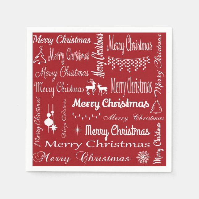 Frohe Weihnachten Serviette (Vorderseite)