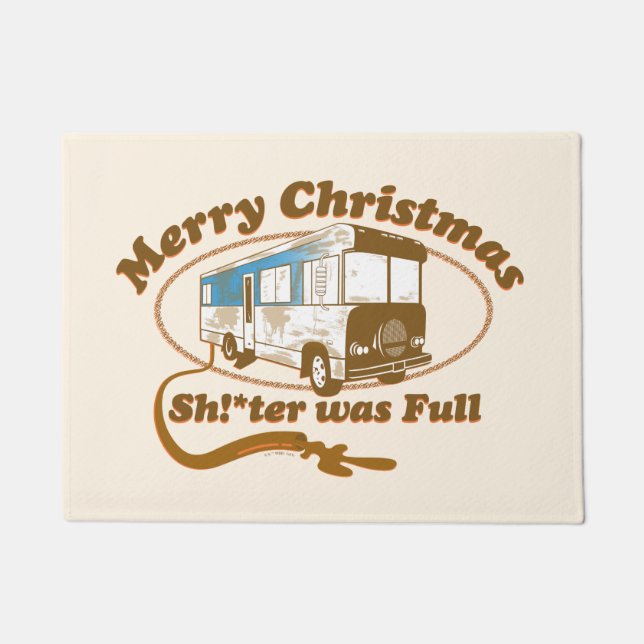 Frohe Weihnachten Sh!*ter war voll Fußmatte (Vorderseite)