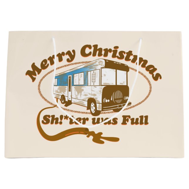 Frohe Weihnachten Sh!*ter war voll Große Geschenktüte (Vorderseite)