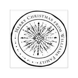Frohe Weihnachten Shabby Snowflake Urlaub Winter Permastempel