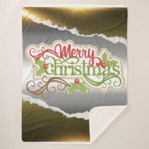 Frohe Weihnachten Sherpadecke