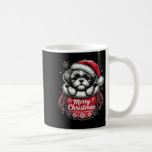 Frohe Weihnachten Shih Tzu Grafik T-Shirt Kaffeetasse