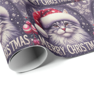 Frohe Weihnachten sibirische Katze, Weihnachten We Geschenkpapier