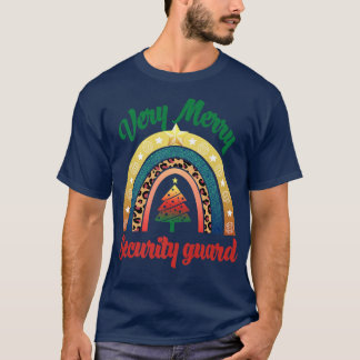 Frohe Weihnachten Sicherheitswache Regenbogen Lust T-Shirt