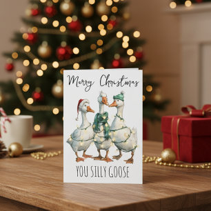 Frohe Weihnachten Sie Albern Gans Karte