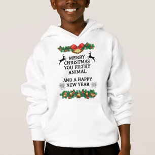 Frohe Weihnachten Sie schmutzig Tier Hoodie