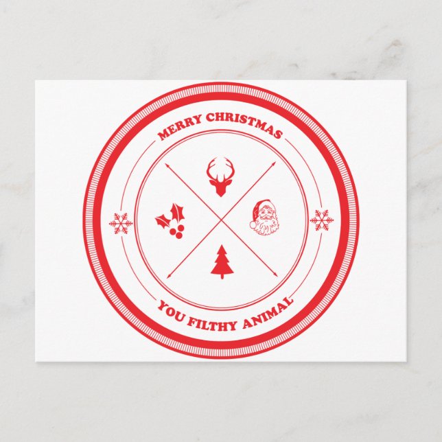 Frohe Weihnachten Sie schmutziges Tier (Vorderseite)