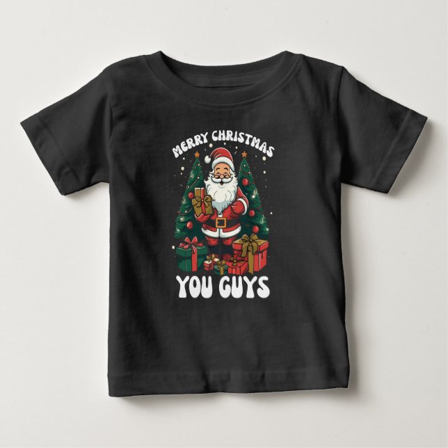 Frohe Weihnachten Sie Typ Weihnachtsmann Baby T-shirt (Vorderseite)