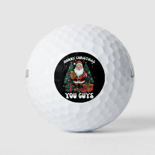 Frohe Weihnachten Sie Typ Weihnachtsmann Golfball