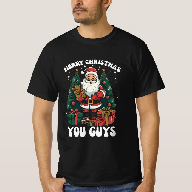 Frohe Weihnachten Sie Typ Weihnachtsmann T-Shirt (Vorderseite)