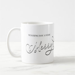 Frohe Weihnachten Silver Calligraphy Script Simple Kaffeetasse