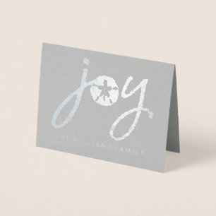 Frohe Weihnachten Silver Sand Dollar Folienkarte