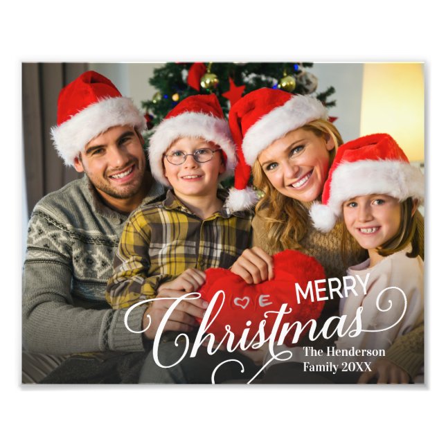 Frohe Weihnachten Simple Custom Foto (Vorne)