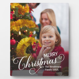 Frohe Weihnachten Simple Custom Foto Fotoplatte