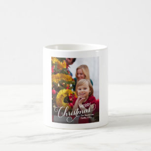 Frohe Weihnachten Simple Custom Foto Kaffeetasse